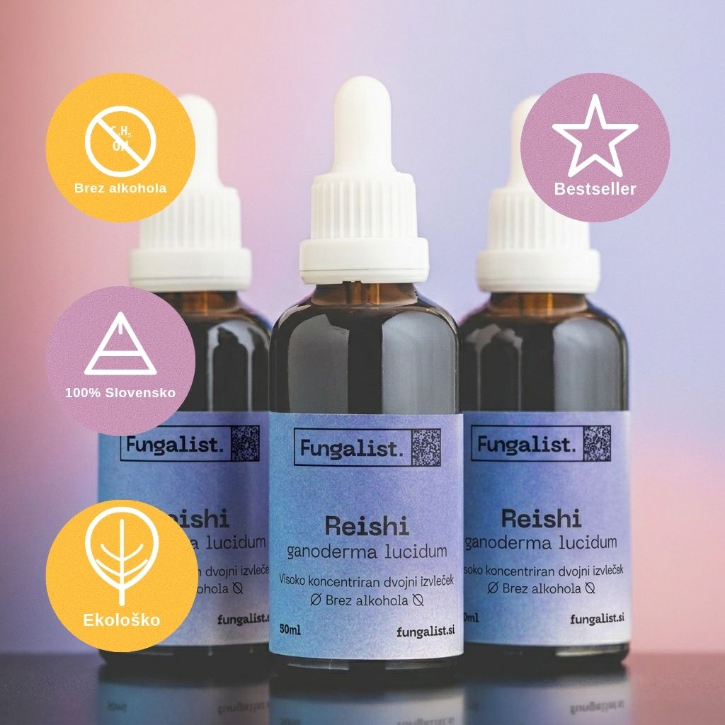 Reishi brez alkohola 3x50ml - prehransko dopolnilo