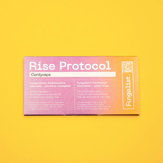 Rise protocol, funkcionalna temna čokolada Cordyceps